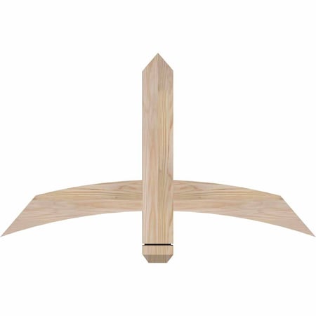 Ekena Millwork Bellingham Smooth Timber Gable Bracket, Douglas Fir, 36"W x 21"H x 1 1/2"D x 3 1/2"F, 14/12 Pitch GBW036X21X0204BEL00SDF